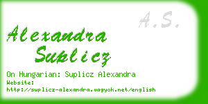 alexandra suplicz business card